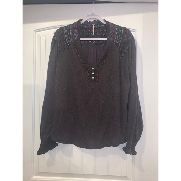Free People Embroidered Top - Picture 1 of 9